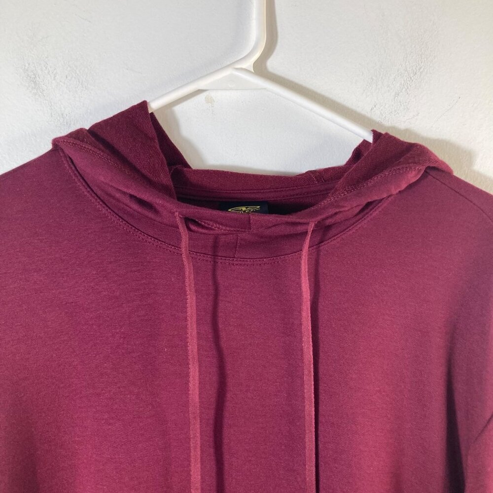 Womens Athletic Works Mock Neck Hoodie Merlot Wine S 4-6 Modal Polyester Spande — image 5 of 7